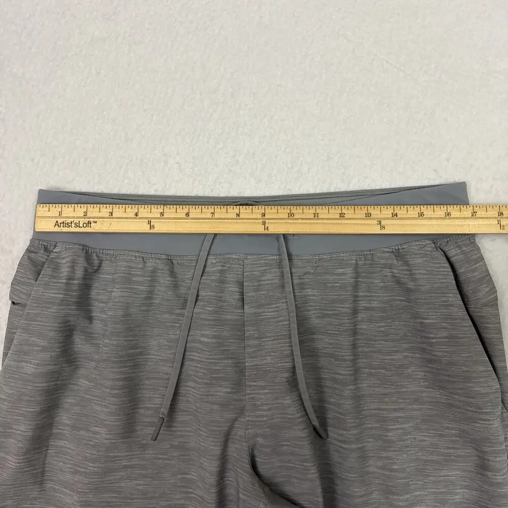Lululemon T.H.E. Short Mens XL Gray Heathered Linerless Training Athletic